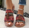 BohoBlock Tassel Flats