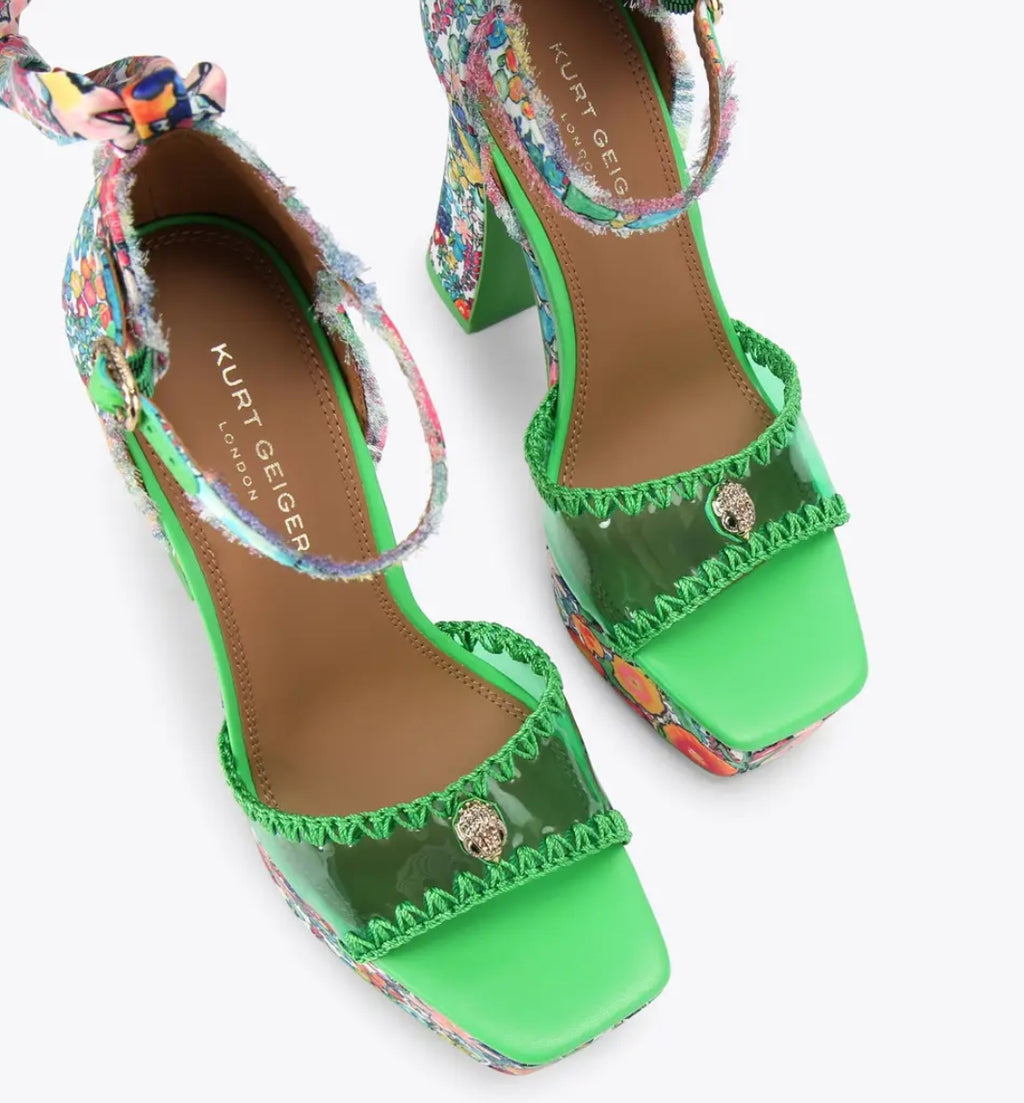 Vinyl Tie Platform Heel