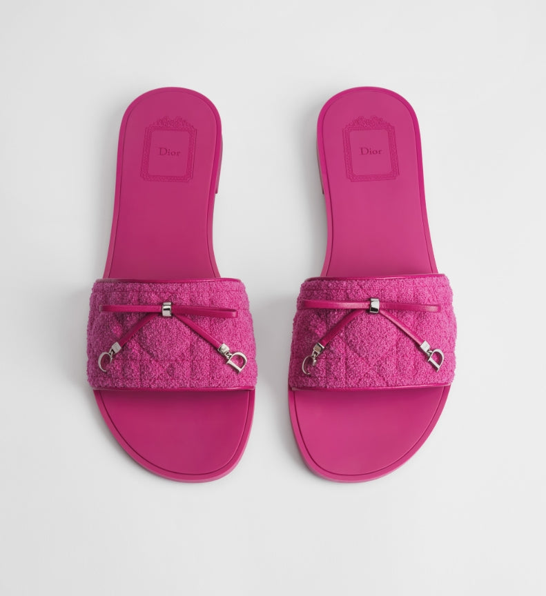 Dior Cannage Slide Fuchsia Spongy Cannage Technical Fabric