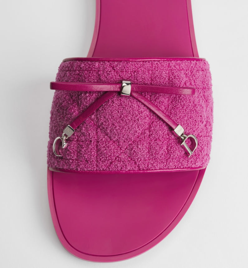 Dior Cannage Slide Fuchsia Spongy Cannage Technical Fabric
